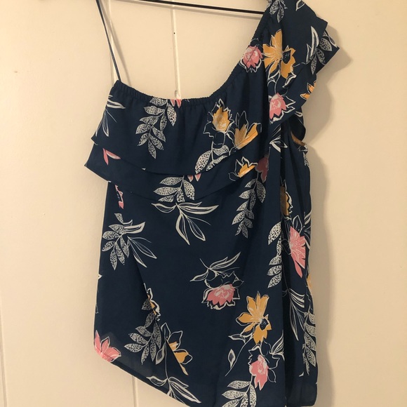 One Shoulder Ruffle Tops Sweater - Picture 5 of 5